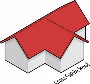 cross gable roof icon