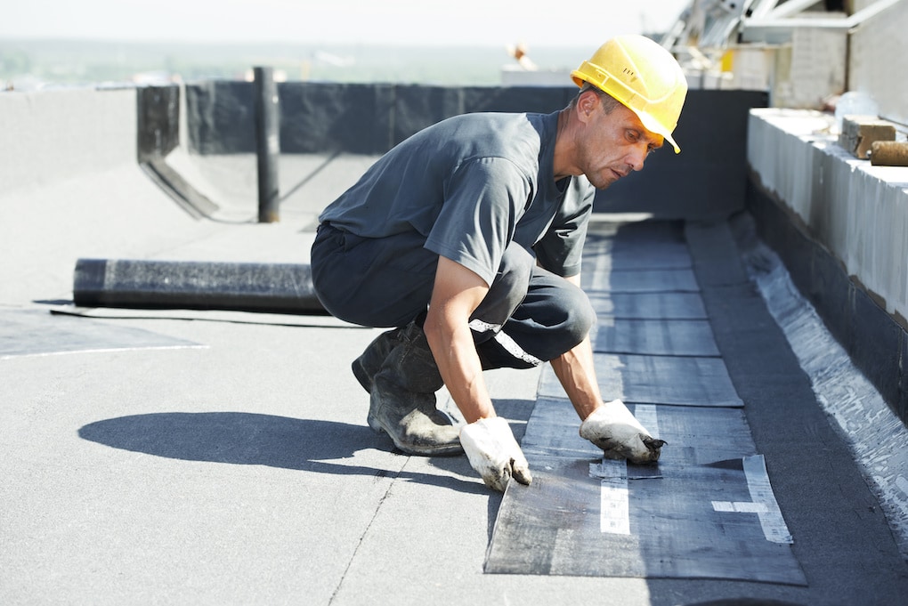 install roll roofing materials