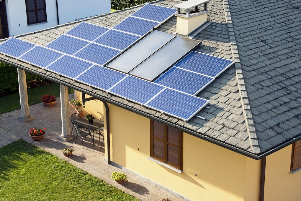 solar tile roof